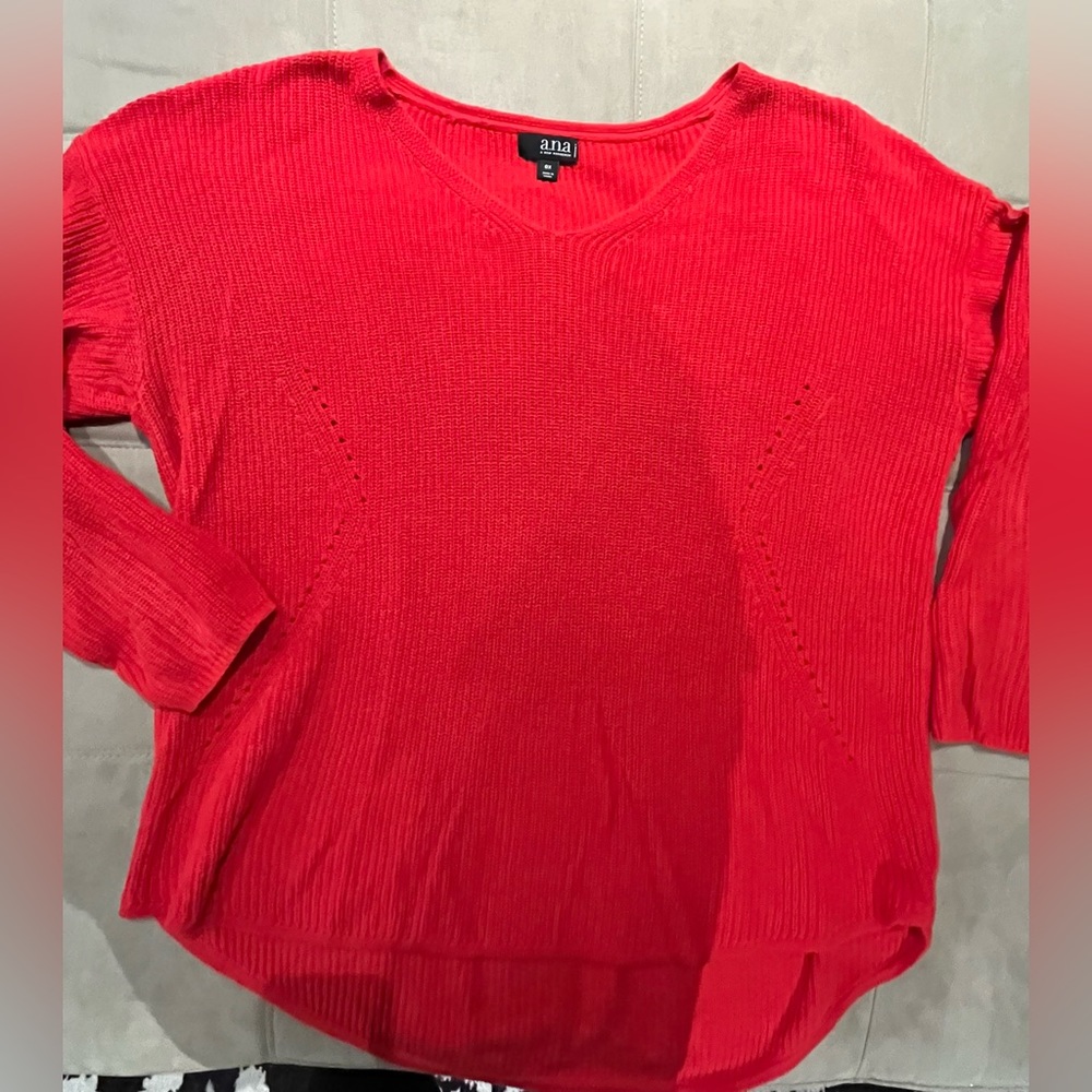 Orange v neck sweater